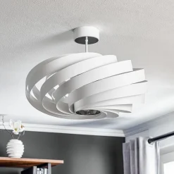 Domiluce Loftlampe Vento, hvid, Ø 60 cm, metal, E27