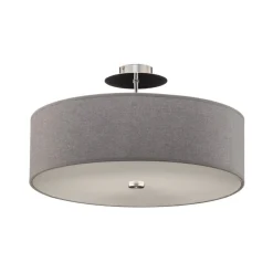 Nowodvorski Lighting Loftlampe Viviane med tekstilskærm, grå