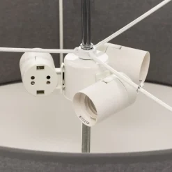 Nowodvorski Lighting Loftlampe Viviane med tekstilskærm, grå