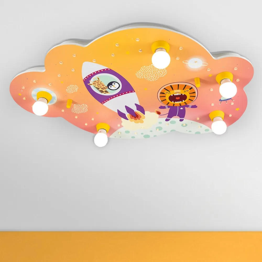 Loftslampe billede sky Escape, orange^Elobra Hot