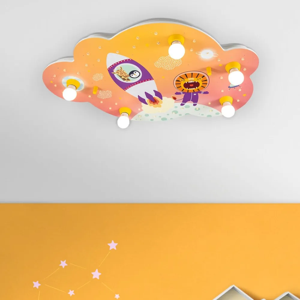 Loftslampe billede sky Escape, orange^Elobra Hot