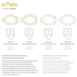 Loftslampe billede sky Space Mission, blå^Elobra New