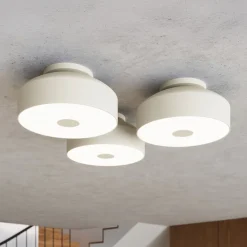 Loftslampe CLARO, beige, Ø 30 cm, metal, 4 x E27^SOLLUX LIGHTING Outlet