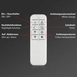 Loftslampe Frame CCT, fjernbetjening, sort/træ^Briloner Hot