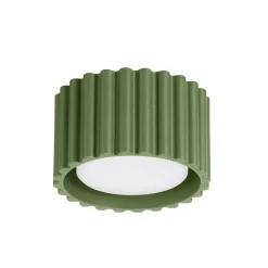 Loftslampe RIBLA, olivengrøn, Ø 10 cm, metal, GX53^SOLLUX LIGHTING Hot