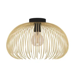 EGLO Loftslampe Venezuela, skærm lavet af gyldne stænger