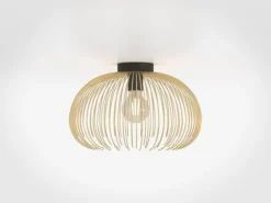 EGLO Loftslampe Venezuela, skærm lavet af gyldne stænger