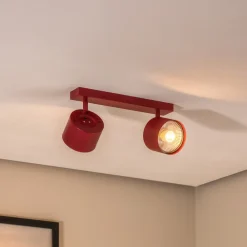 Børn Argon Loftspot Chloe justerbar med 2 lyskilder, rød