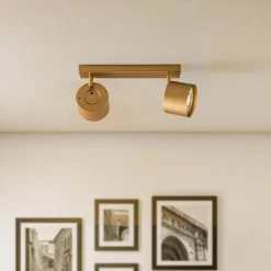 Børn Argon Loftlamper|Loftlamper>Loftspot Chloe justerbar med 2 lyskilder, guld