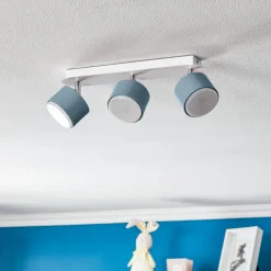 Eko-Light Loftspot Cloudy med 3 lyskilder, blå