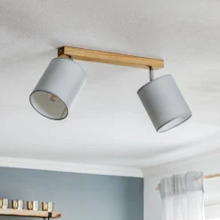 Loftspot Corralee, grå, 2 lyskilder^BRITOP Hot