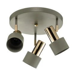 Argon Loftspot Destin, 3 lyskilder grøn/messing