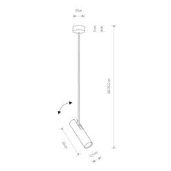 Loftspot Eye Super, højde 76 cm, sort^Nowodvorski Lighting