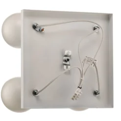 SOLLUX LIGHTING Loftspot Flame, hvid, 4 lyskilder, firkantet