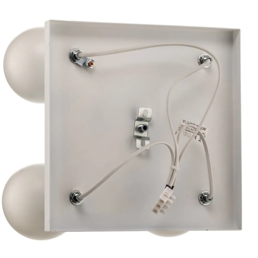 SOLLUX LIGHTING Loftspot Flame, hvid, 4 lyskilder, firkantet