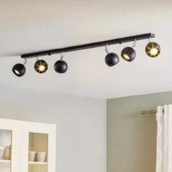 SOLLUX LIGHTING Loftlamper|Spotlights>Loftspot Flame, sort, 6 lyskilder