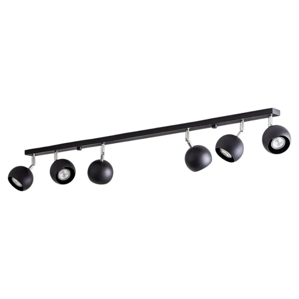 SOLLUX LIGHTING Loftlamper|Spotlights>Loftspot Flame, sort, 6 lyskilder