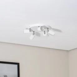 Luminex Loftspot Fun, hvid, Ø 30 cm, justerbar, GU10