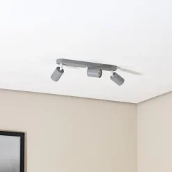 Loftspot Livia, grå, 52 cm, 3 lyskilder, metal, GU10^TK Lighting Online