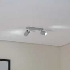 Børn TK Lighting Loftlamper|Spotlights>Loftspot Livia, grå, 35 cm, 2 lyskilder, metal, GU10