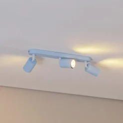 Børn TK Lighting Loftlamper|Spotlights>Loftspot Livia, lyseblå, 52 cm, 3 lyskilder, metal, GU10