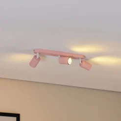 Loftspot Livia, lyserød, 52 cm, 3 lyskilder, metal, GU10^TK Lighting Outlet