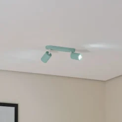 Børn TK Lighting Loftspot Livia, mintgrøn, 35 cm, 2 lyskilder, metal, GU10