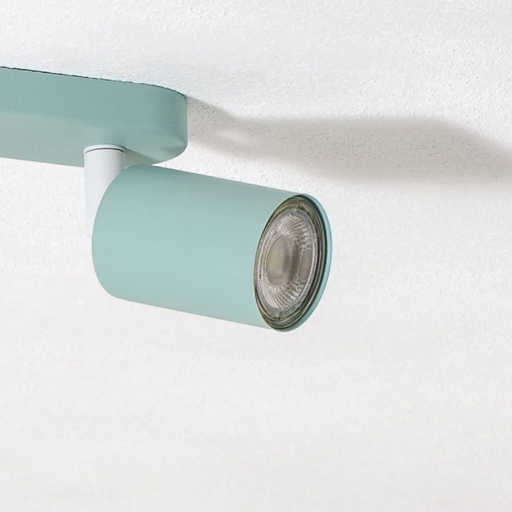 Børn TK Lighting Loftspot Livia, mintgrøn, 35 cm, 2 lyskilder, metal, GU10