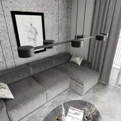 EMIBIG LIGHTING Loftspot, Megara, længde 80 cm, metal, 6 lyskilder.