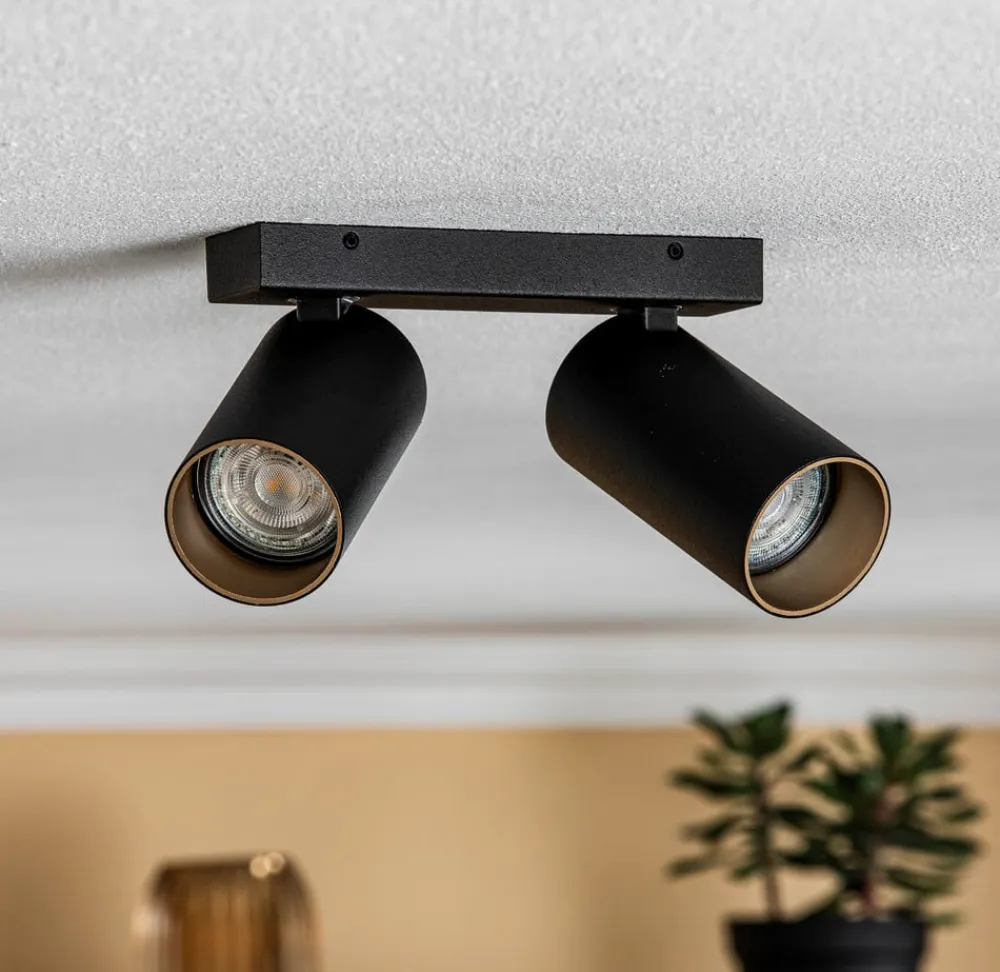 Loftspot Mono II sort/indvendig guld 2 lyskilder^Nowodvorski Lighting Sale