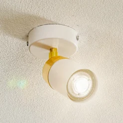 Luminex Loftlamper|Spotlights>Loftspot Rondo hvid/guld, 1 lyskilde