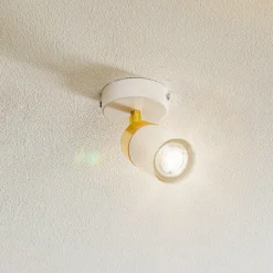 Luminex Loftlamper|Spotlights>Loftspot Rondo hvid/guld, 1 lyskilde