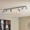 SOLLUX LIGHTING Loftlamper|Spotlights>Loftspot Round, grå, 6 lyskilder lineær
