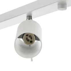 SOLLUX LIGHTING Loftspot Round, hvid, 4 lyskilder lineær