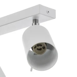 SOLLUX LIGHTING Loftspot Round, hvid, 3 lyskilder lineær