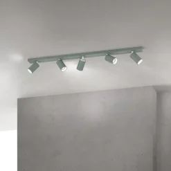 ORION Loftspot Sean, lysegrøn, 5 lyskilder, aluminium, GU10