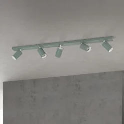 ORION Loftspot Sean, lysegrøn, 5 lyskilder, aluminium, GU10