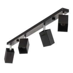 Loftspot Square, sort, 4 lyskilder lineært^SOLLUX LIGHTING Outlet