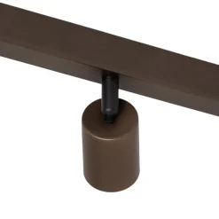 TK Lighting Loftspot Top, justerbar, brun, 4 lyskilder lineær