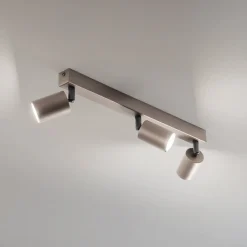 TK Lighting Loftspot Top, justerbar, brun, 3 lyskilder lineær