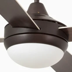 FARO BARCELONA Loftsventilator Icaria L med lysebrun/mahogni