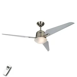 Loftsventilatoren Eco Aciatos, sølg, 132 cm^CasaFan Outlet