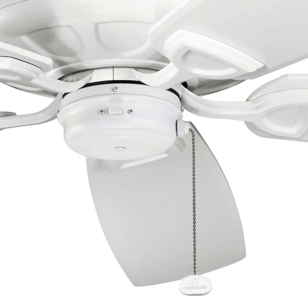 KICHLER Loftventilator Kevlar 60 IP44, hvid, Ø 152 cm