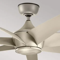 Loftventilator Lehr2, IP44, sølv antik, Ø 137 cm^KICHLER Sale