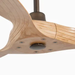 FARO BARCELONA Loftventilatorer>Loftventilator Morea L, DC, 3 vinger, lysebrun
