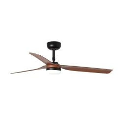 Loftventilator Punt M DC LED sort/mørkt træ^FARO BARCELONA Best