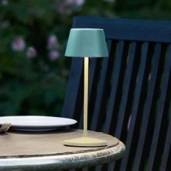 LOOM DESIGN Dekorationsbelysning>LED genopladelig bordlampe Modi Micro, IP65 grøn-grå