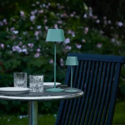 LOOM DESIGN Dekorationsbelysning>LED genopladelig bordlampe Modi Micro, IP65 grøn-grå