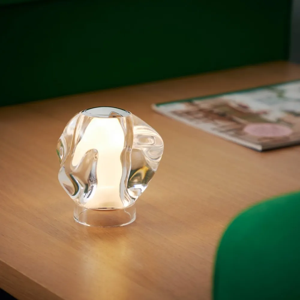 LED-bordlampe Ice Ball, krom, Ø 10,5 cm^LOOM DESIGN Clearance