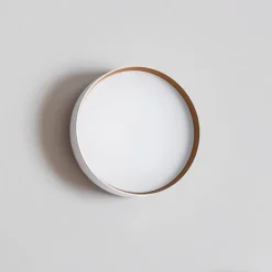 LED-loftlampe Lucia, hvid/guldfarvet Ø 35 cm^LOOM DESIGN New